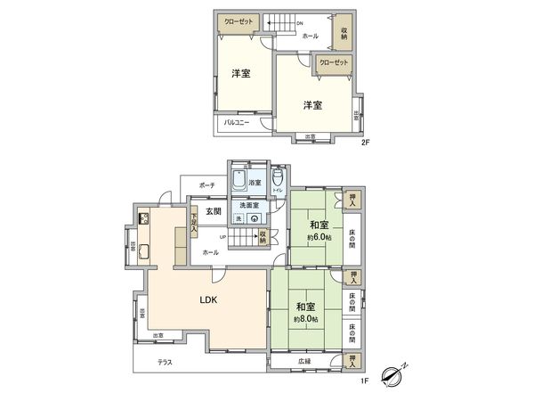 東月隈2丁目 戸建 間取図(平面図) 東月隈2丁目 戸建 間取図(平面図)