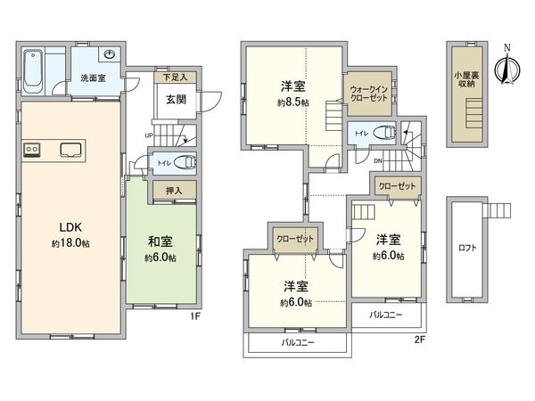 宇美中央三丁目 戸建 間取図(平面図) 宇美中央三丁目 戸建 間取図(平面図)