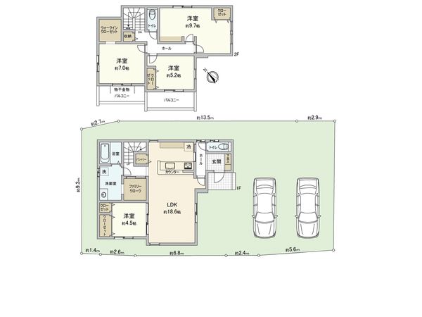 粕屋町大字江辻 戸建 間取図(平面図) 間取図(平面図)