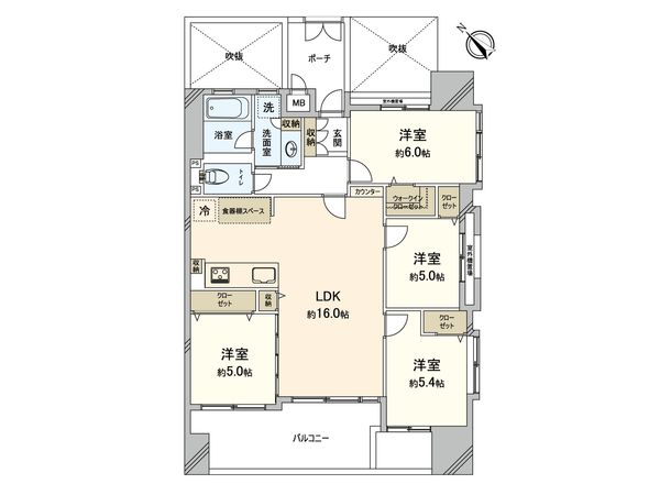 シティライフ博多駅南 間取図(平面図) 間取図(平面図)