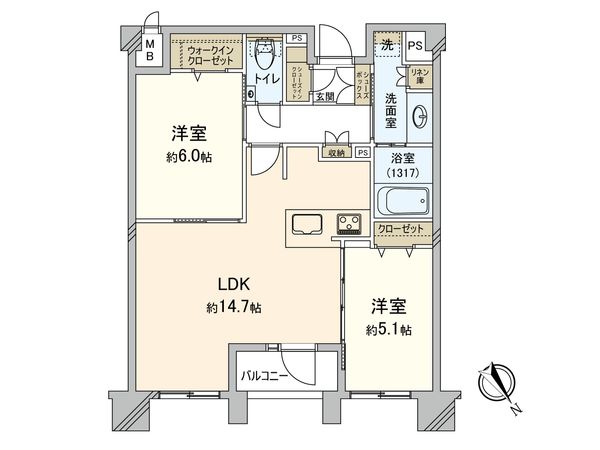エンクレスト呉服町 間取図(平面図) エンクレスト呉服町 間取図(平面図)