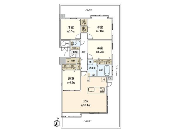 エイルマンション粕屋中央 間取図(平面図) 間取図(平面図)