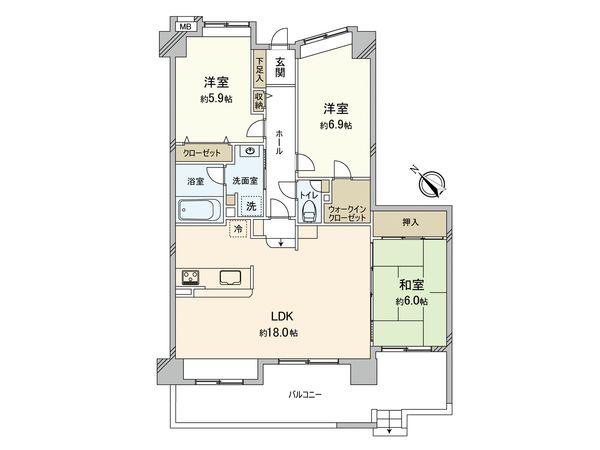 アンピール空港駅前 間取図(平面図) 間取図(平面図)