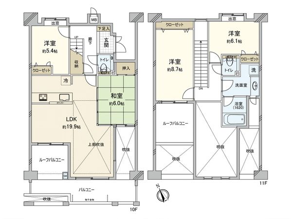 ルネッサンス21福岡東ザ・パーク 間取図(平面図) ルネッサンス21福岡東ザ・パーク 間取図(平面図)