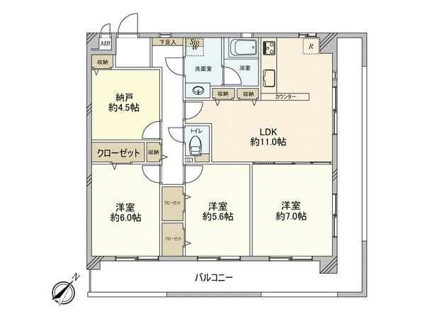ダイナコート吉塚 間取図(平面図)