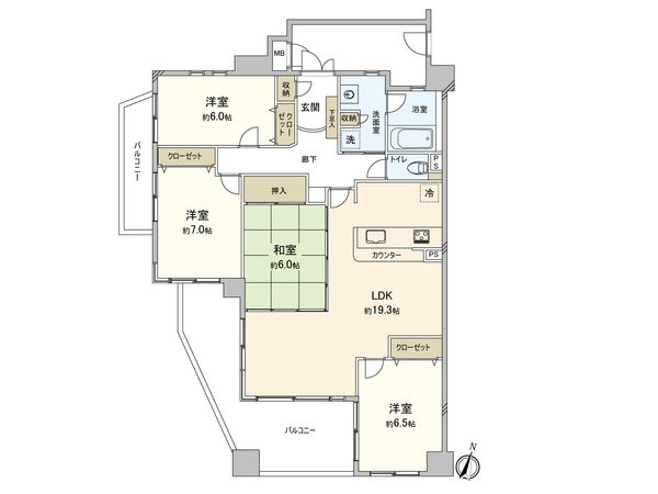アクロス空港イーストステージ 間取図(平面図) アクロス空港イーストステージ 間取図(平面図)