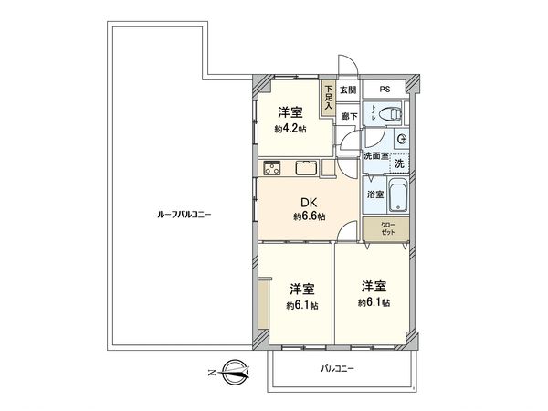 ライオンズマンション南福岡 間取図(平面図) 間取図(平面図)