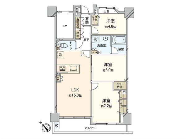 アーサー吉塚ビアンナ 間取図(平面図) 間取図(平面図)