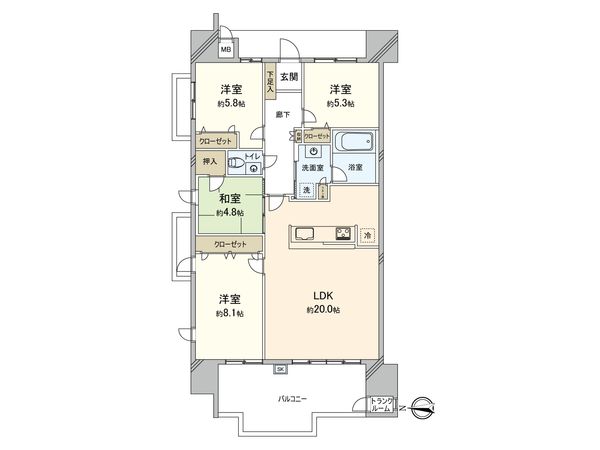 パーク・サンリヤン博多の森Ⅳ番館 間取図(平面図) 間取図(平面図)