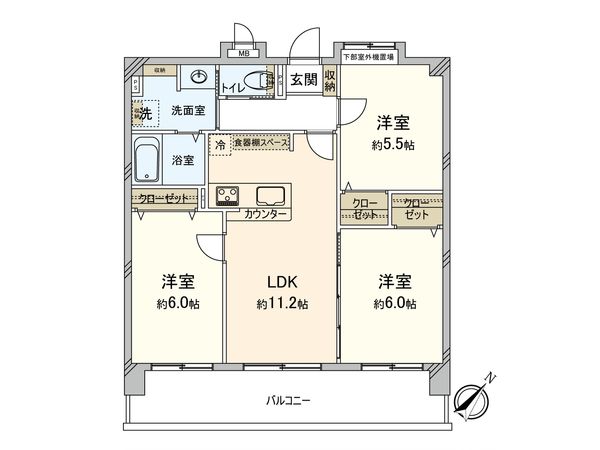 ダイアパレスグラン・ステージ博多 間取図(平面図) 間取図(平面図)