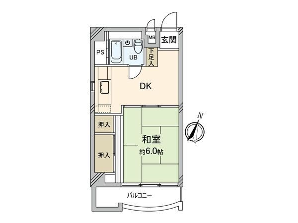 スコーレ第2天神 間取図(平面図)