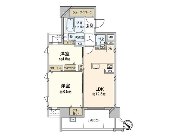 ネストピア博多グランドステージⅢ 間取図(平面図) 間取図(平面図)