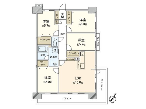 レールシティ博多駅南 間取図(平面図) レールシティ博多駅南 間取図(平面図)
