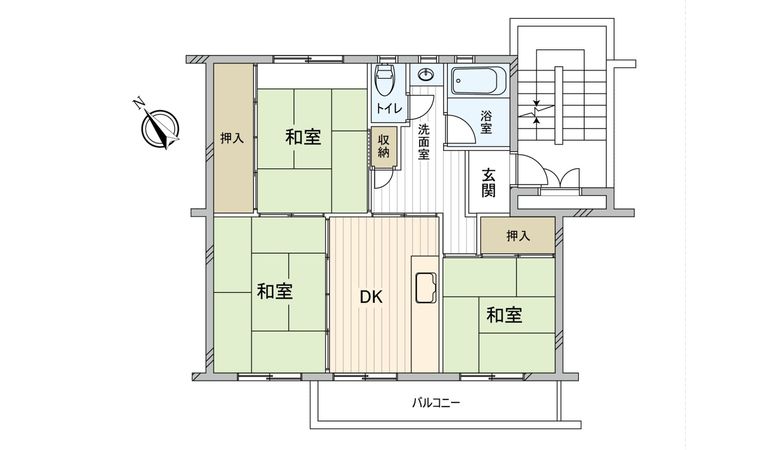 油山住宅 17号棟 間取図(平面図) 油山住宅 17号棟 間取図(平面図)