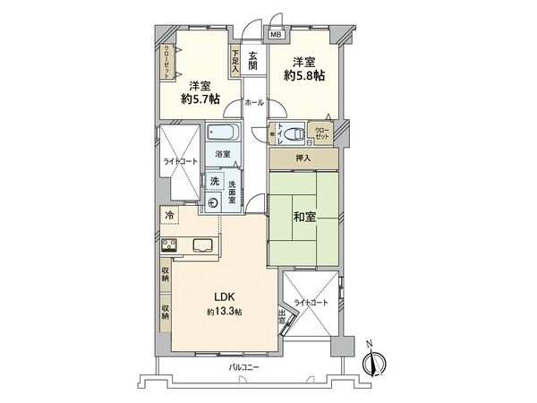 パレ・グランドール長者原駅前 間取図(平面図) パレ・グランドール長者原駅前 間取図(平面図)