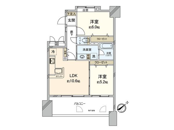 エイルマンション博多駅東 間取図(平面図) エイルマンション博多駅東 間取図(平面図)