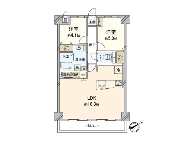 エバーライフ箱崎第二 間取図(平面図) エバーライフ箱崎第二 間取図(平面図)