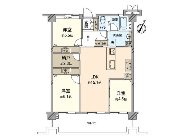 ベルヴィ香椎六番館 間取図(平面図) ベルヴィ香椎六番館 間取図(平面図)