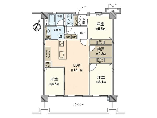 ベルヴィ香椎六番館 間取図(平面図) ベルヴィ香椎六番館 間取図(平面図)