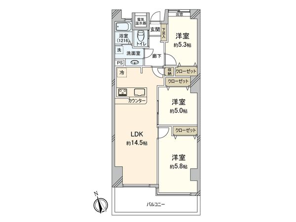 ロワールマンション・アール板付壱番館 間取図(平面図) ロワールマンション・アール板付壱番館 間取図(平面図)