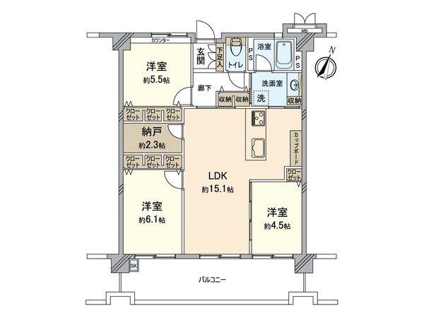 ベルヴィ香椎六番館 間取図(平面図) ベルヴィ香椎六番館 間取図(平面図)