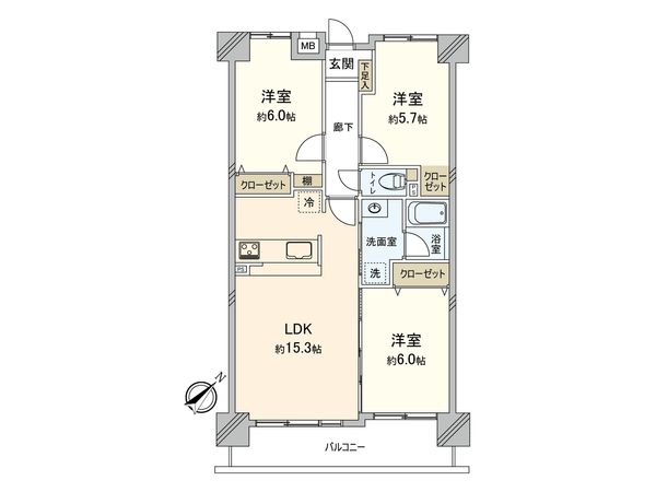 アンピール比恵南 間取図(平面図) アンピール比恵南 間取図(平面図)