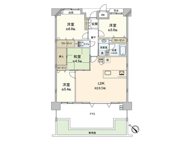 ユードリーム吉塚 間取図(平面図)