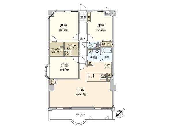 スワンマンション空港南 間取図(平面図) スワンマンション空港南 間取図(平面図)