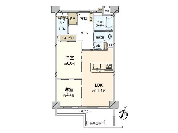 モントーレラコルタユニバ通り 間取図(平面図) 間取図(平面図)