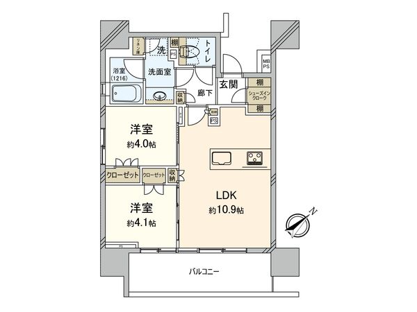 クリオラベルヴィ呉服町 間取図(平面図) クリオラベルヴィ呉服町 間取図(平面図)