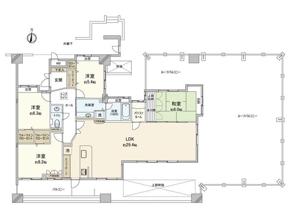 パティオ福岡東North棟 間取図(平面図) パティオ福岡東North棟 間取図(平面図)