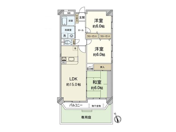 アンピール花畑 間取図(平面図) アンピール花畑 間取図(平面図)