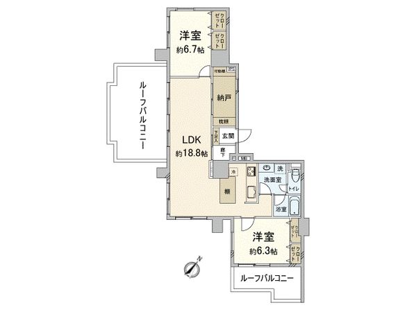 クレアランドマーク 間取図(平面図) クレアランドマーク 間取図(平面図)