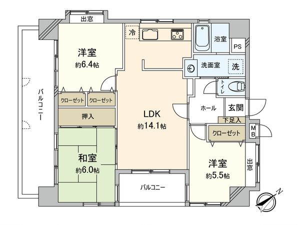 ツインタワー空港通り 間取図(平面図) ツインタワー空港通り 間取図(平面図)