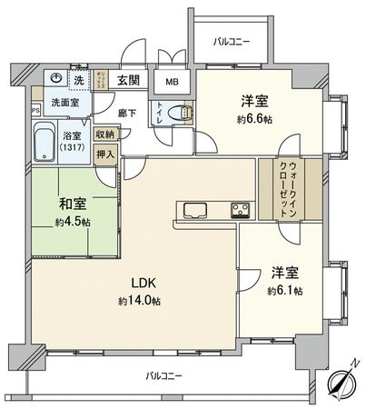 サヴォイ グランデヴィル 間取図(平面図)