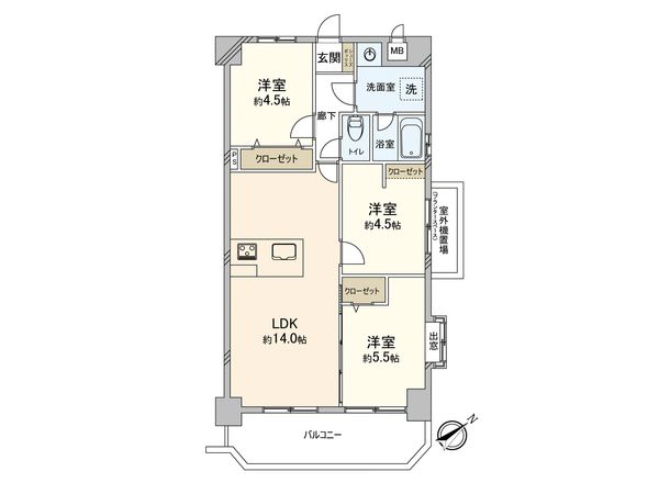 グランピアマンショングーテンハイツ空港南 間取図(平面図) グランピアマンショングーテンハイツ空港南 間取図(平面図)