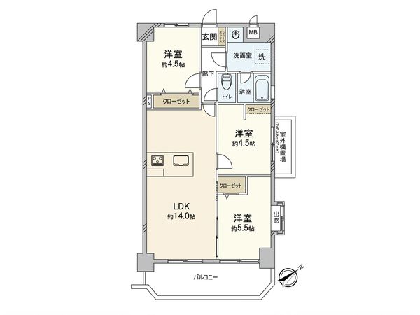 グランピアマンショングーテンハイツ空港南 間取図(平面図)