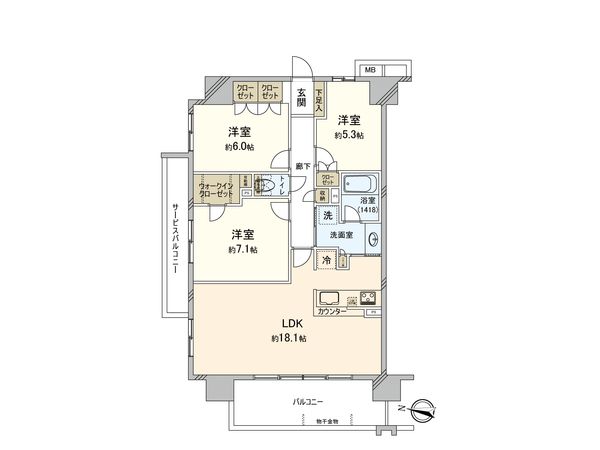 ジェイグラン南福岡サンリヤン 間取図(平面図) ジェイグラン南福岡サンリヤン 間取図(平面図)