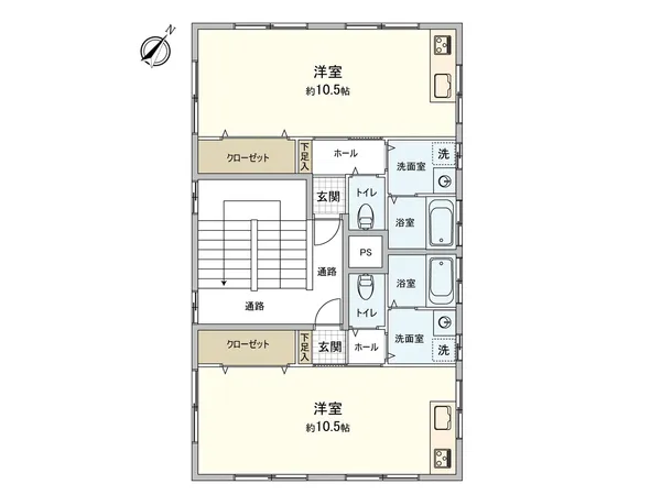 3・4階平面図