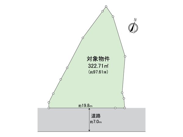 城南区干隈2丁目土地 区画図 城南区干隈2丁目土地 区画図