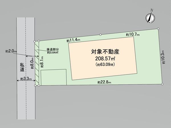城南区別府二丁目古家付土地 区画図 城南区別府二丁目古家付土地 区画図