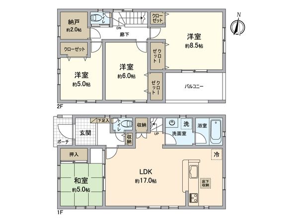 南区長丘二丁目 戸建 間取図(平面図)