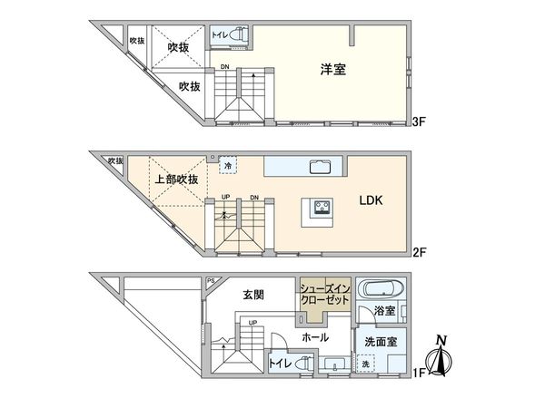 笹丘1丁目 戸建 間取図(平面図)