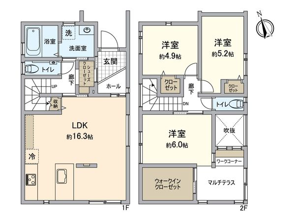南区長住6丁目 戸建 間取図(平面図)