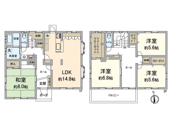 城南区東油山1丁目戸建 間取図(平面図)