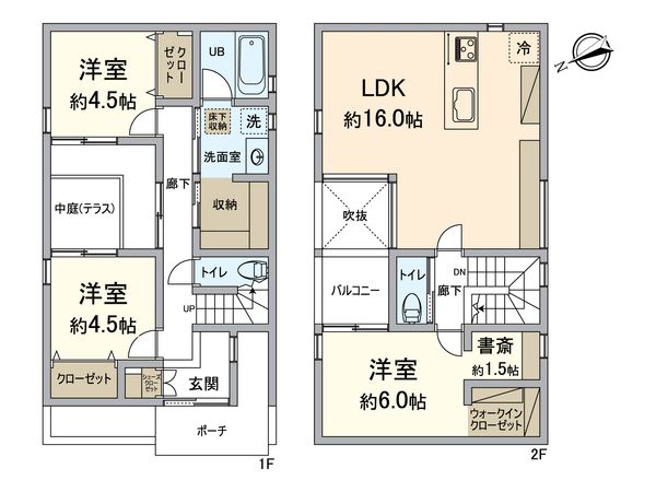 城南区片江3丁目新築戸建 間取図(平面図) 城南区片江3丁目新築戸建 間取図(平面図)