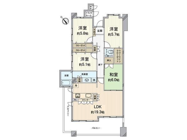 MJR香住ヶ丘海岸通り 間取図(平面図) MJR香住ヶ丘海岸通り 間取図(平面図)