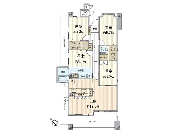 MJR香住ヶ丘海岸通り 間取図(平面図) MJR香住ヶ丘海岸通り 間取図(平面図)