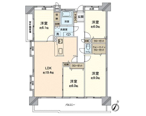 サンジュール 間取図(平面図) サンジュール 間取図(平面図)