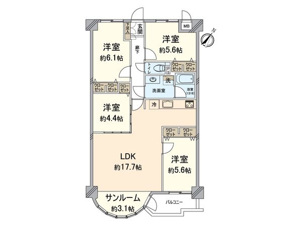 ダイアパレス植物園南 間取図(平面図) ダイアパレス植物園南 間取図(平面図)